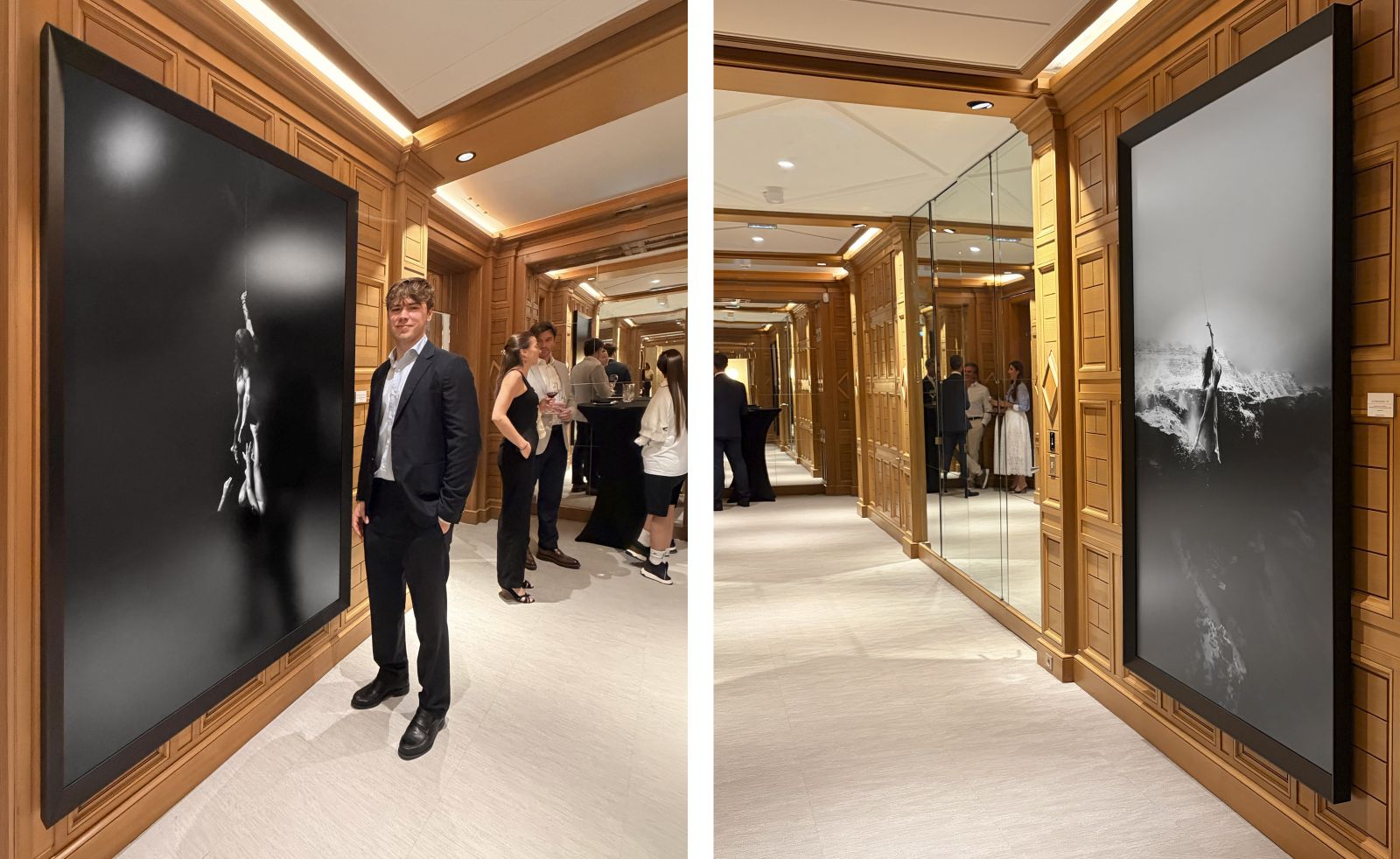 Alcune delle stampe fotografiche fine art 180x225 realizzate col nostro plotter custom per la mostra fotografica di Bastien Soleil "Ame" commissionata dalla UBP di Monaco.