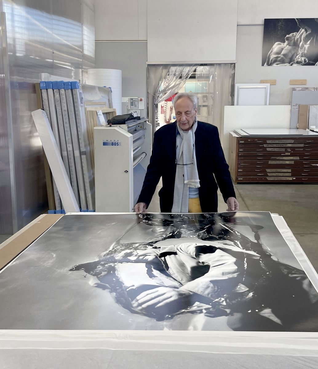 Stampa bianco e nero fine art di grandissimo formato da scansione a tamburo per Aurelio Amendola